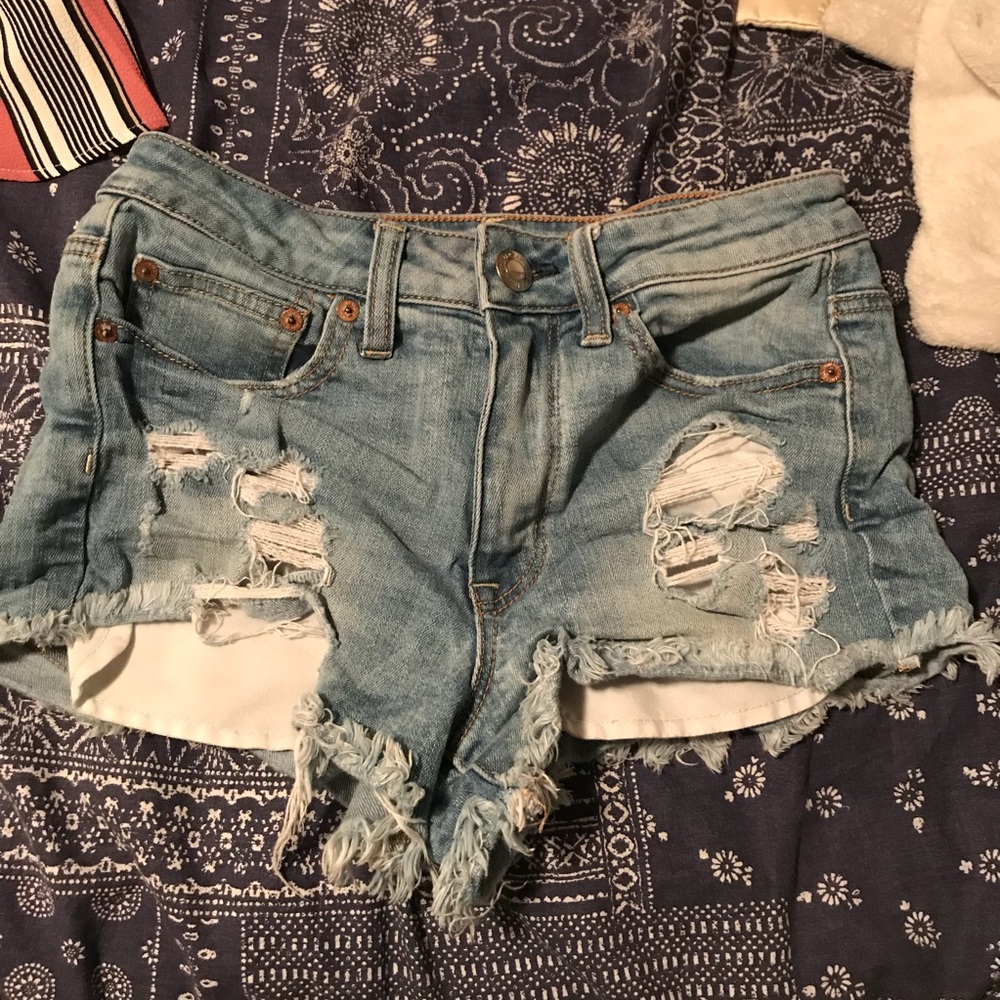American Eagle festival jean shorts